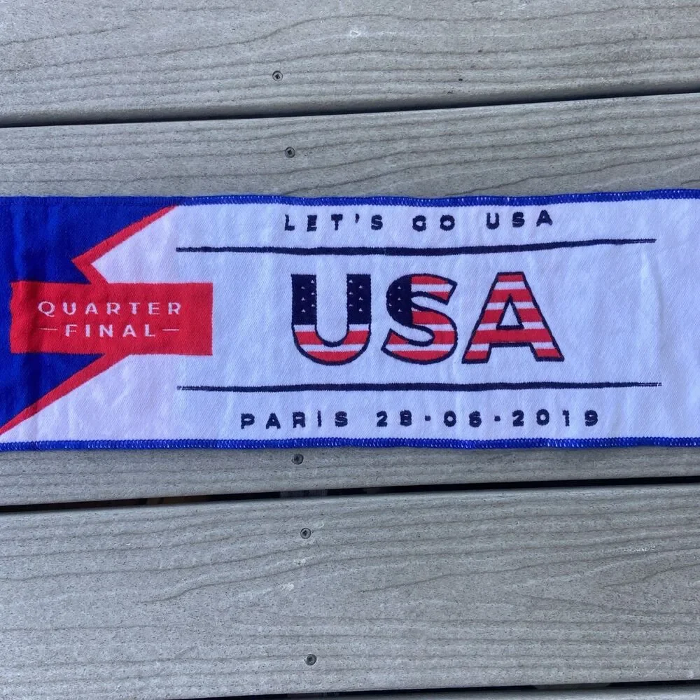 2019 Women’s World Cup Soccer USA France Quarter Final Match Scarf Paris 6/28/19